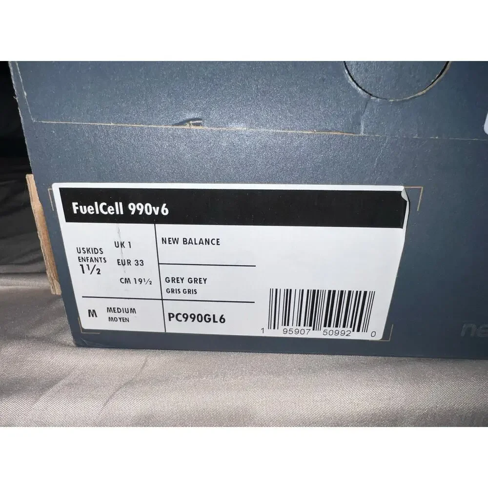New Balance 990v6 Sz 1.5 Kids $109 retail PC990GL6